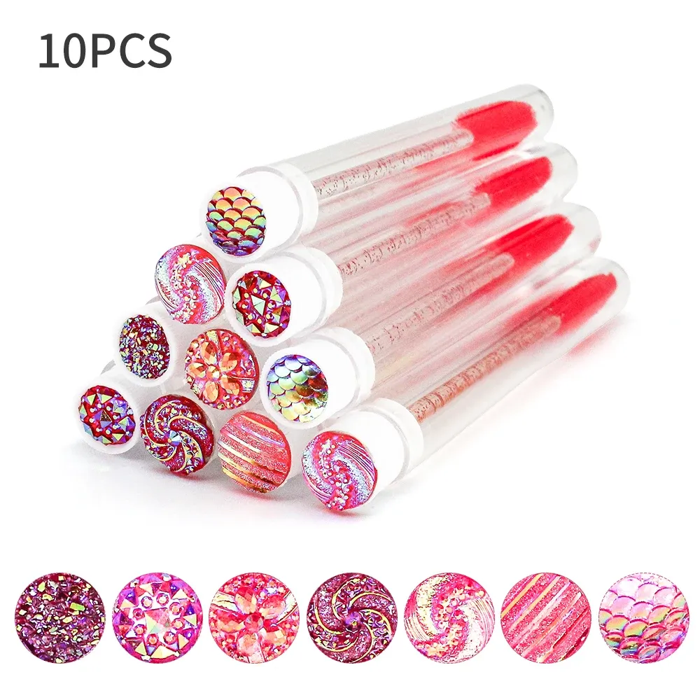 Brosses à cils jetables avec tubes réutilisables anti-poussière, lot de 10 ou 50 16