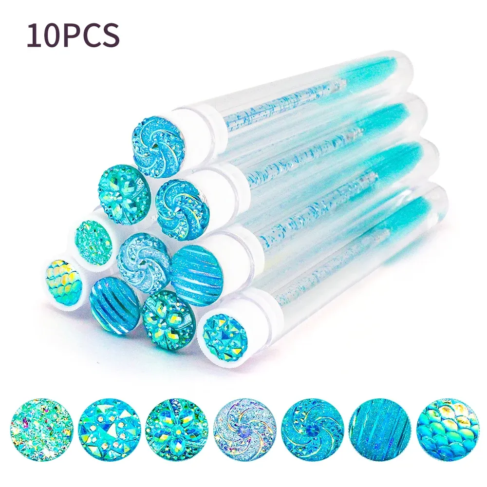 Brosses à cils jetables avec tubes réutilisables anti-poussière, lot de 10 ou 50 14