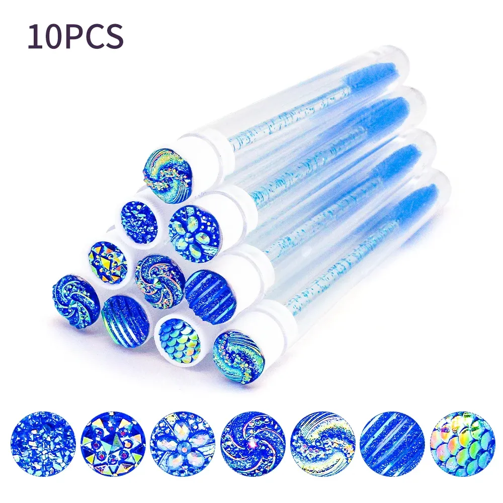 Brosses à cils jetables avec tubes réutilisables anti-poussière, lot de 10 ou 50 8