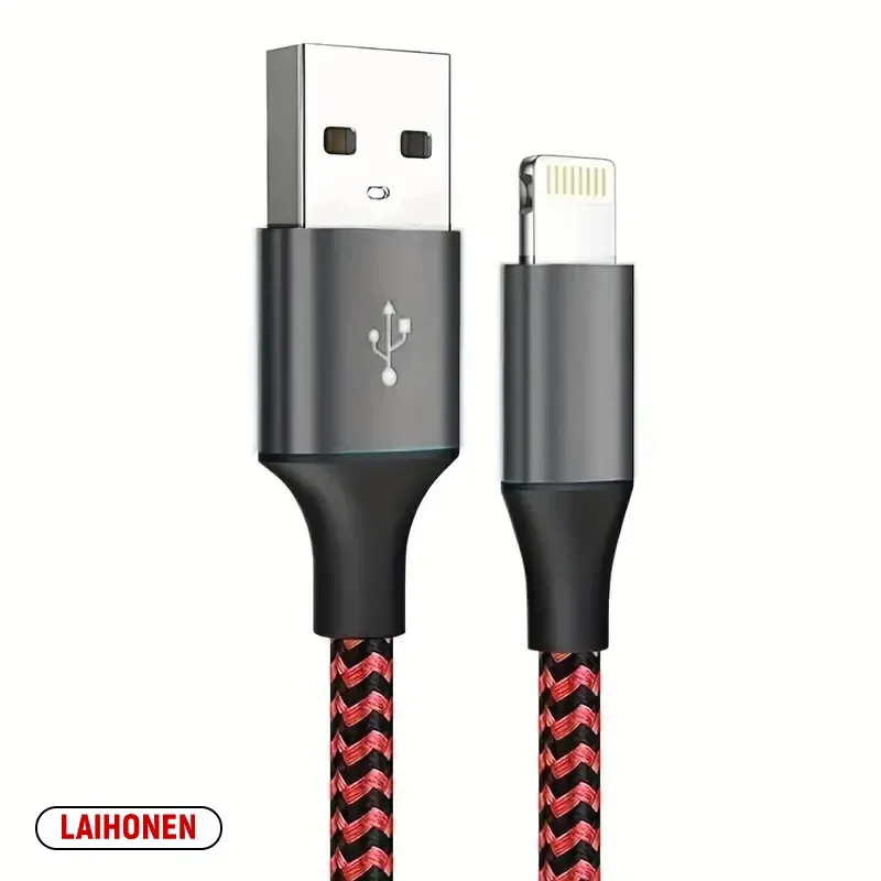 Câble USB-A vers Lightning en gros plan