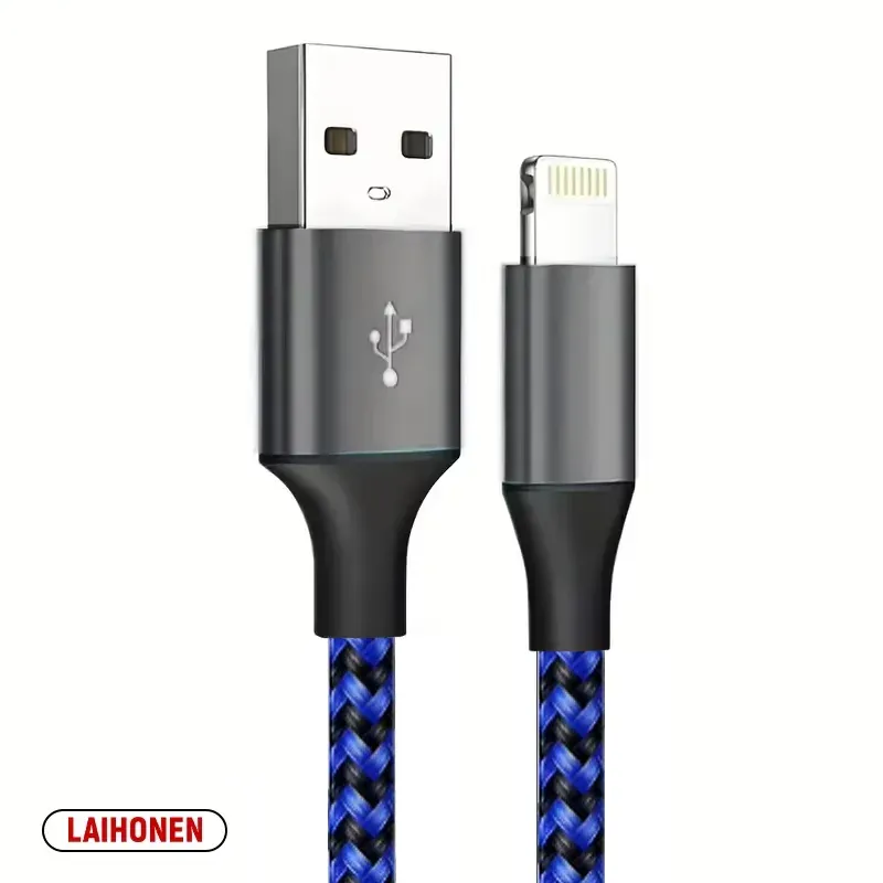 Câble USB-A vers Lightning certifié MFi, 1 m / 2 m / 3 m, compatible iPhone 14, 13, 12, 11, X, XR, Pro Max, câble de charge rapide et de transfert de données 8