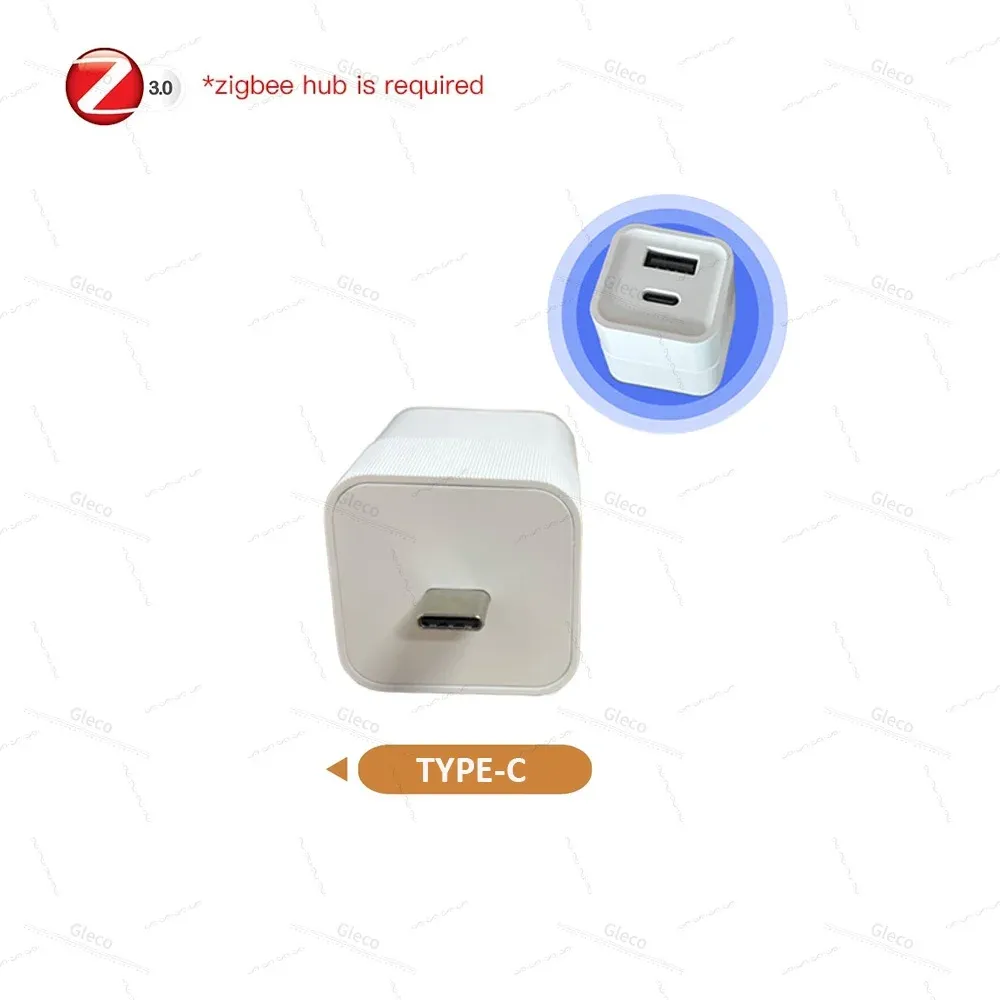 Interrupteur adaptateur Zigbee à 2 boutons, alimentation USB Micro et Type-C 5V, compatible Tuya et Zigbee2MQTT pour scènes domotiques intelligentes 8