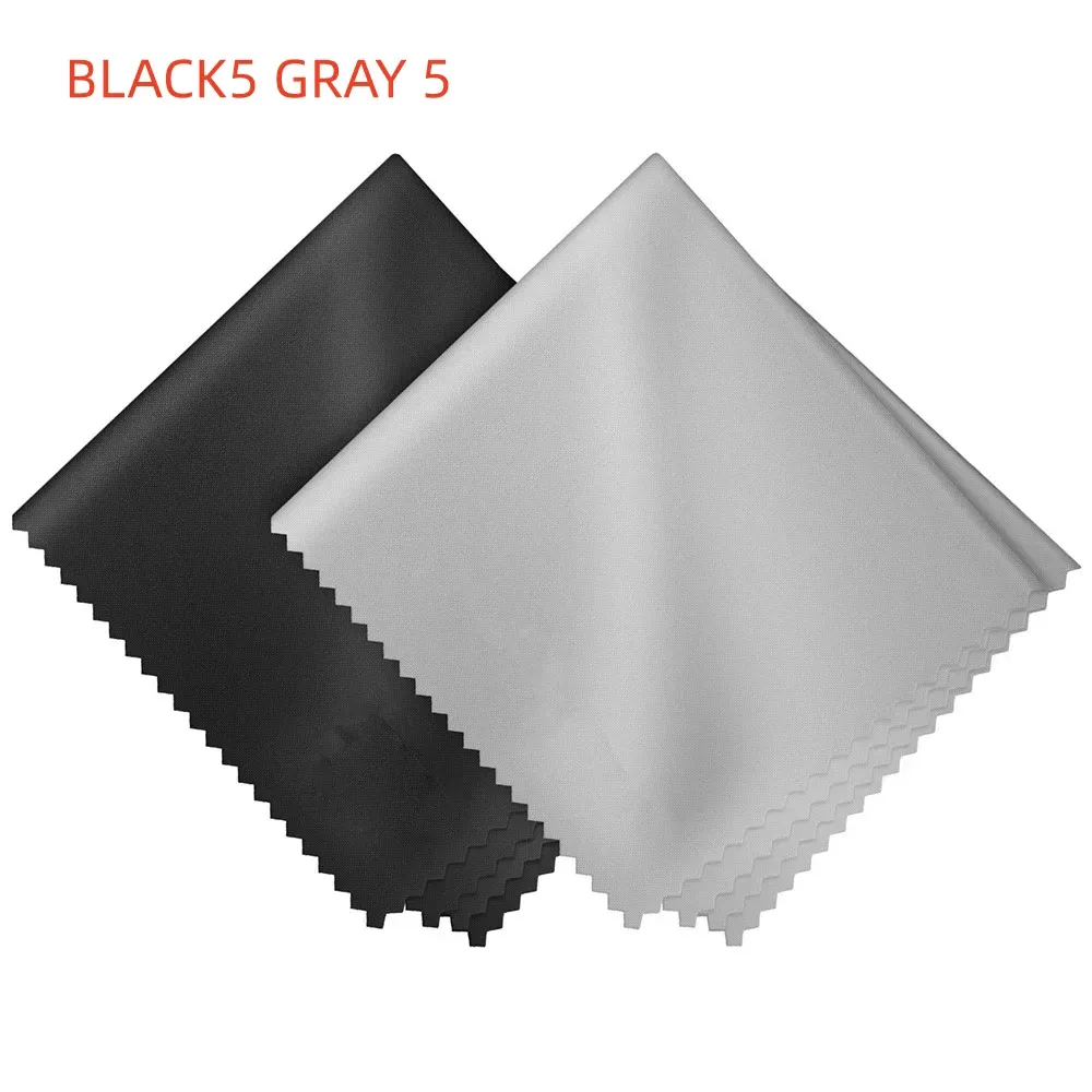 Chiffon de nettoyage en microfibre noir/gris 15 x 15 cm pour lunettes de soleil et de vue 8