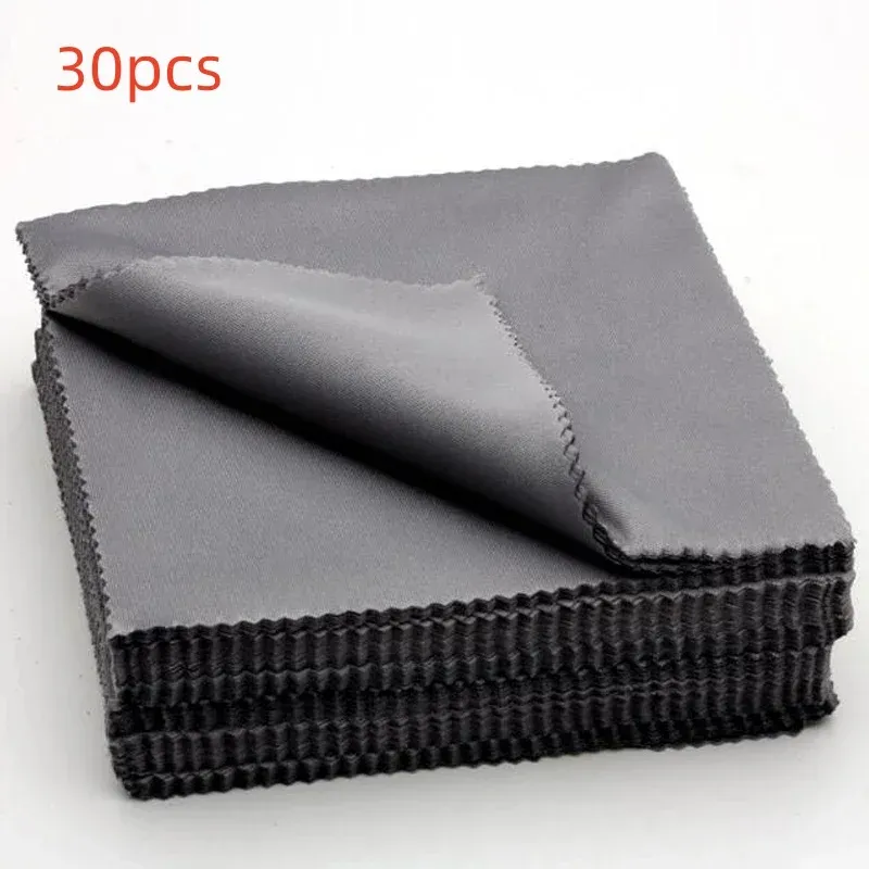 Chiffon de nettoyage en microfibre noir/gris 15 x 15 cm pour lunettes de soleil et de vue 11