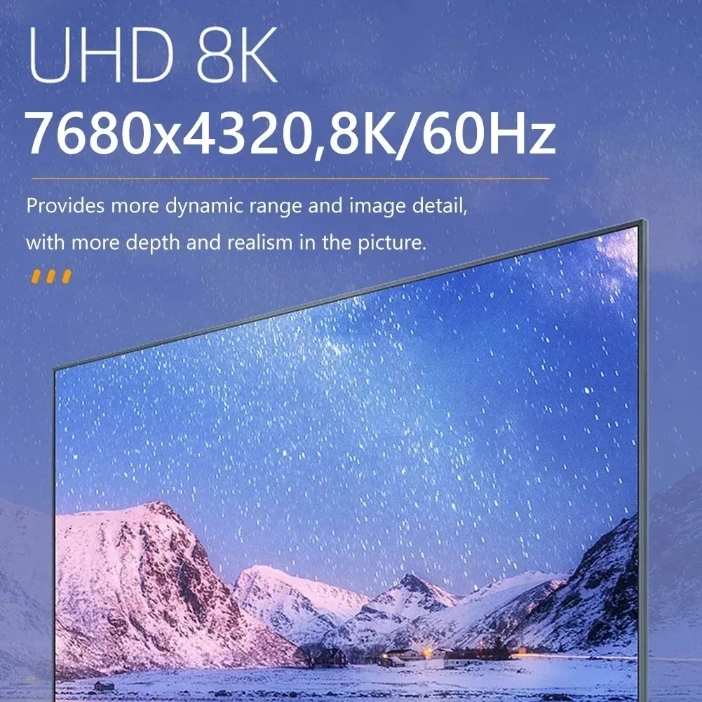 Adaptateur 8K connecté à un écran