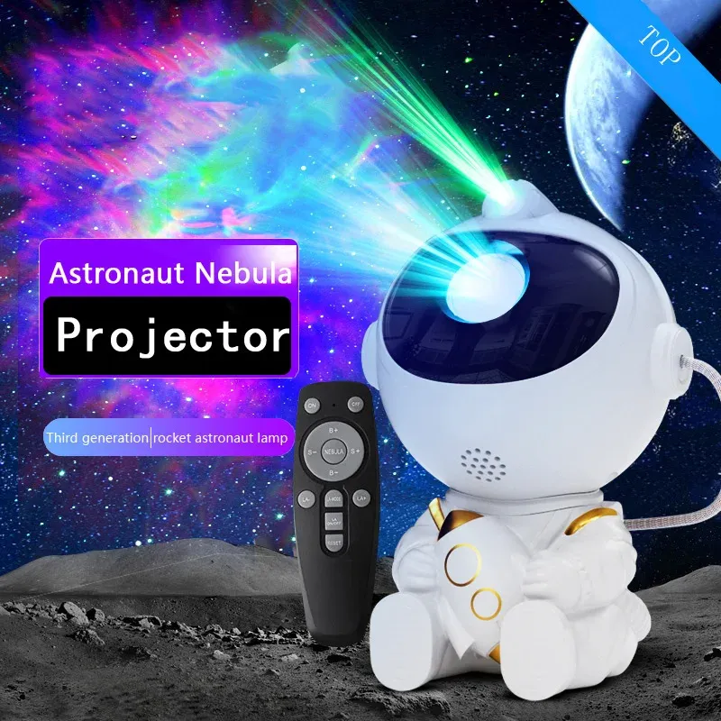 Projecteur LED Ciel Étoilé Astronaute, Veilleuse Galaxie pour Chambre d'Enfant