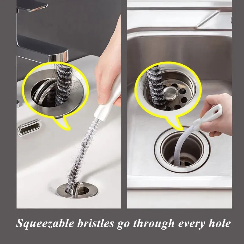 Brosse de dragage de tuyaux, détail des poils