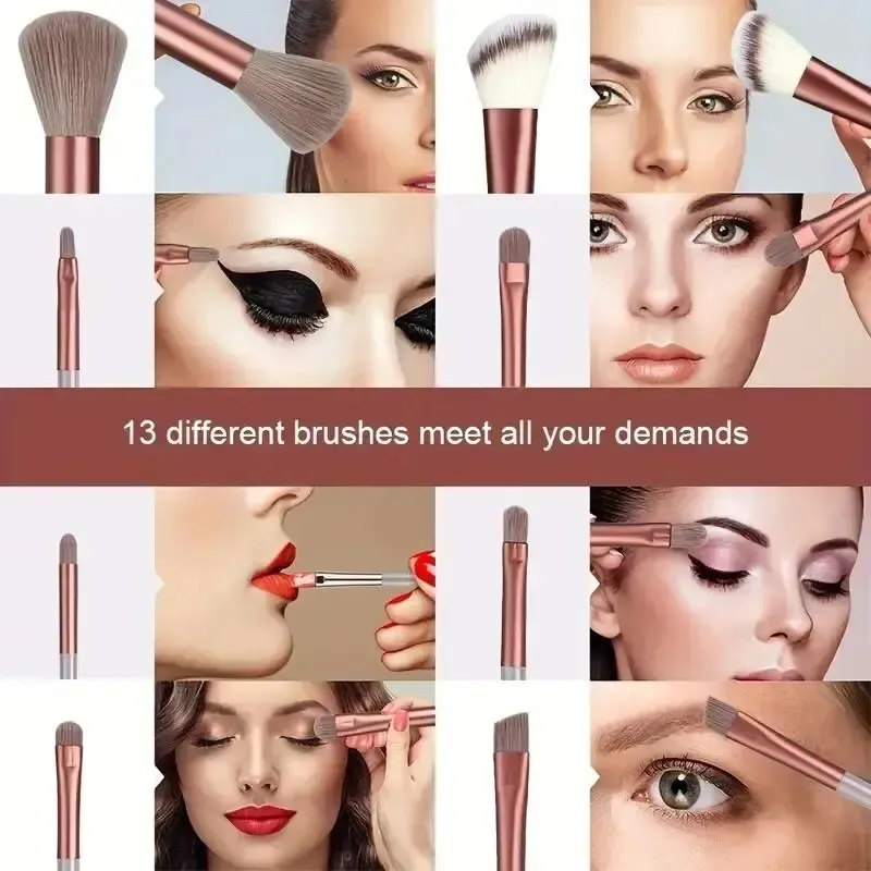 Ensemble de pinceaux de maquillage ultra-doux : fond de teint, poudre, correcteur et Kabuki 3