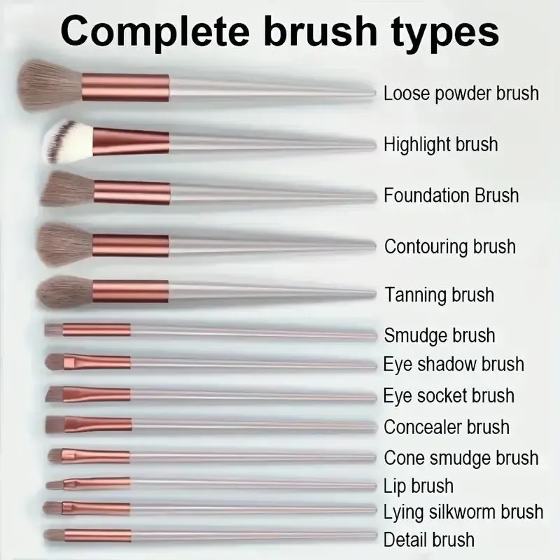 Ensemble de pinceaux de maquillage doux et moelleux