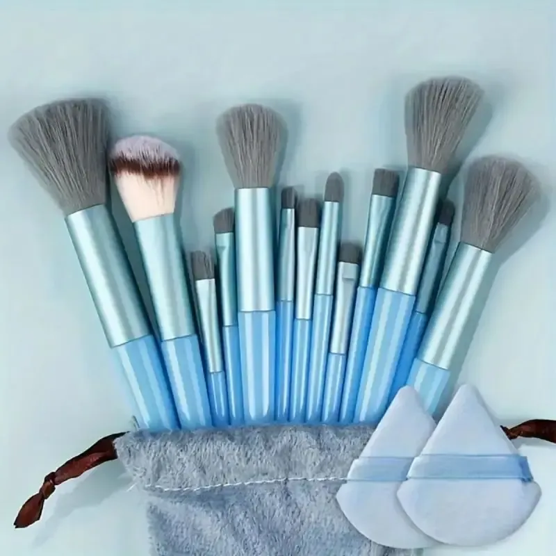 Ensemble de pinceaux de maquillage ultra-doux : fond de teint, poudre, correcteur et Kabuki 15