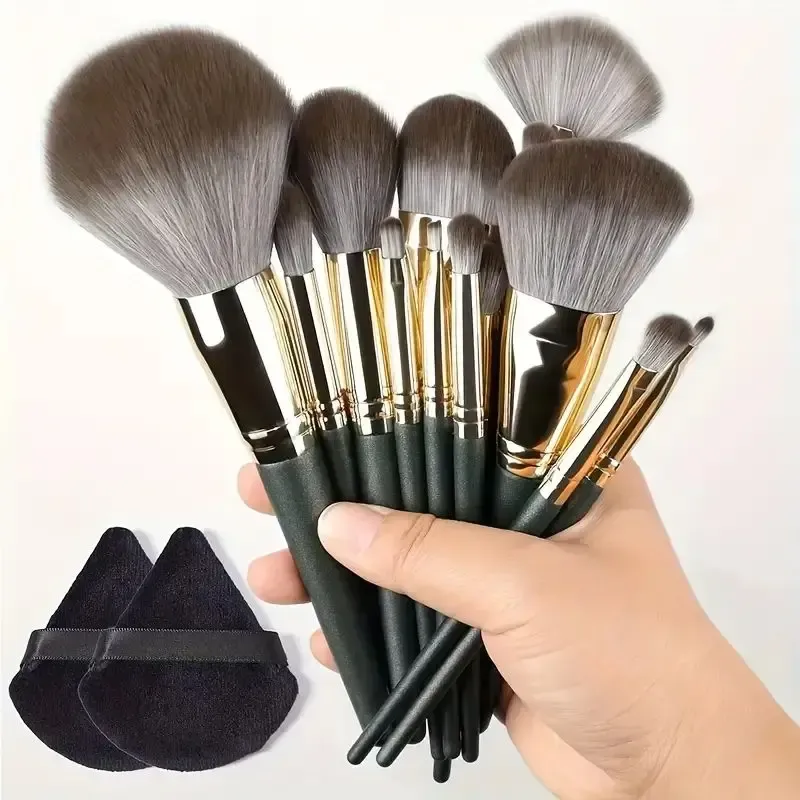 Ensemble de pinceaux de maquillage ultra-doux : fond de teint, poudre, correcteur et Kabuki 11