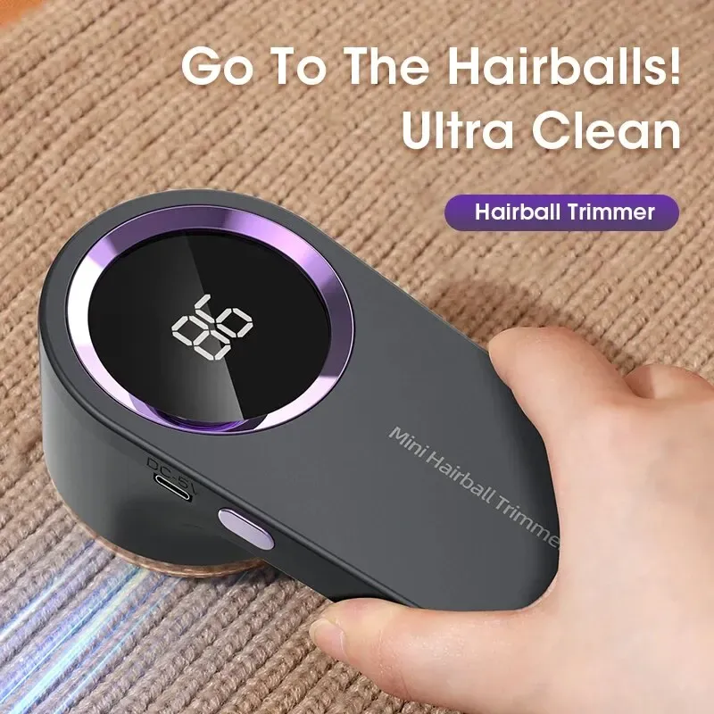Dissolvant de peluches électrique numérique à LED pour vêtements, rechargeable par USB, rasoir anti-bouloches pour tissus 3