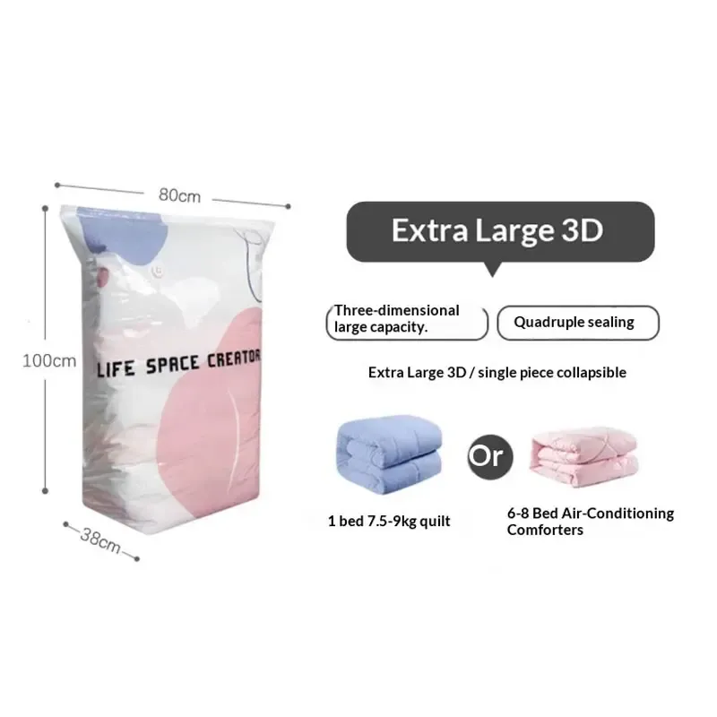 Sacs de rangement sous vide pour vêtements, couettes et bagages – Épais, grande capacité, sans pompe 10
