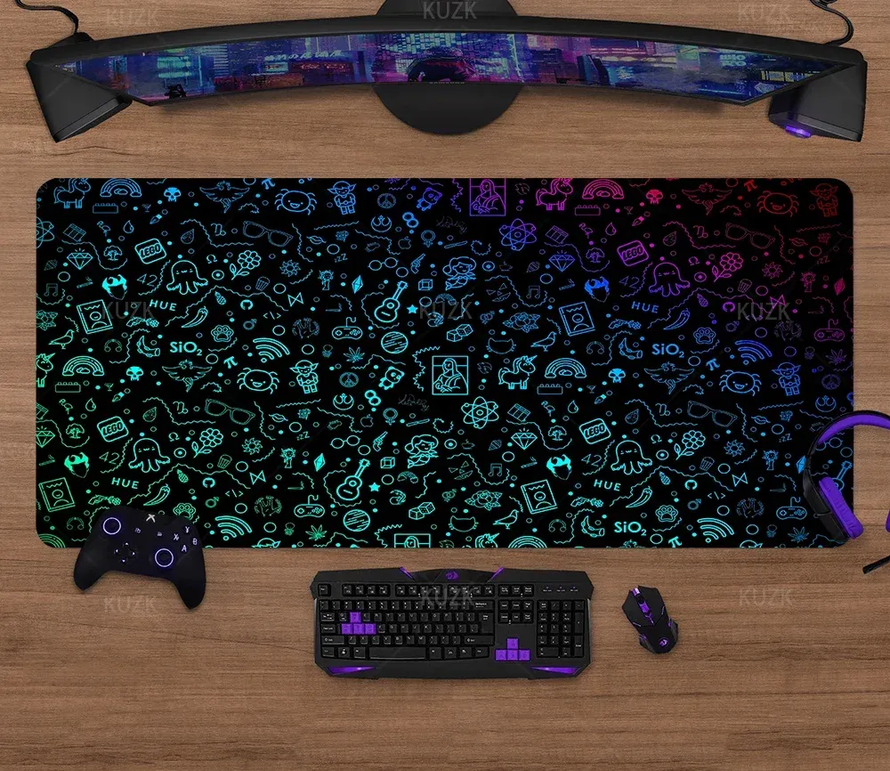 Tapis de souris de jeu grand format pour clavier et bureau 15