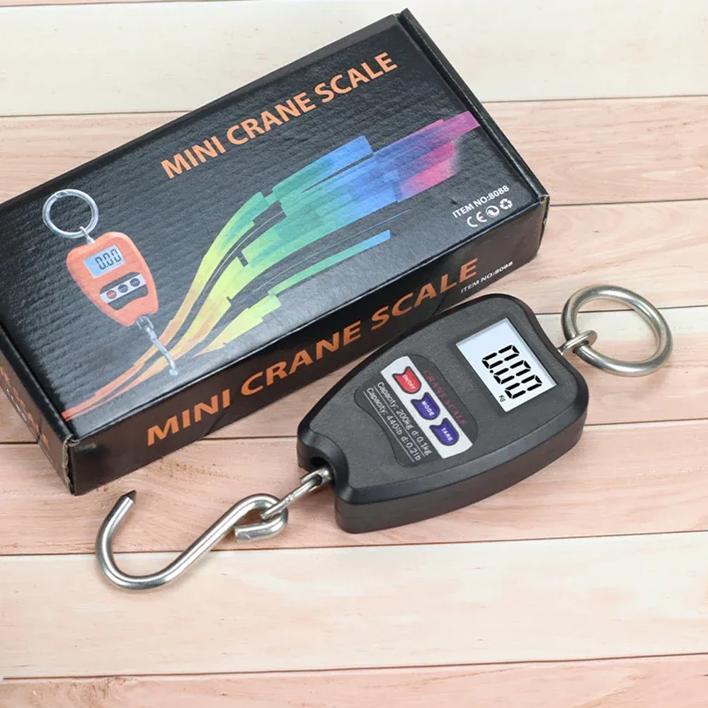Balance numérique suspendue multifonction 200/300 kg avec écran LCD, pèse-bagages portable pour valises, pêche, vélo et contrôles de charge industriels 11