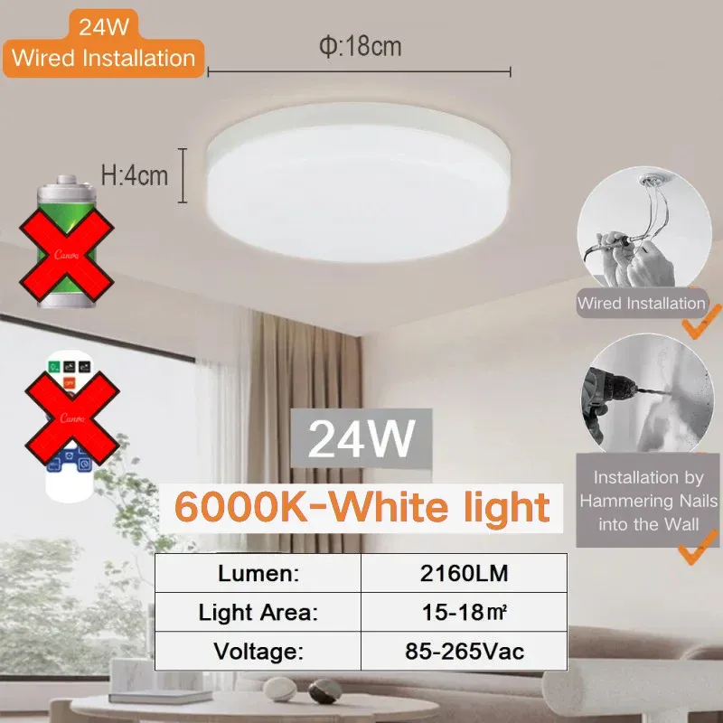 Plafonnier carré à LED pour l'intérieur