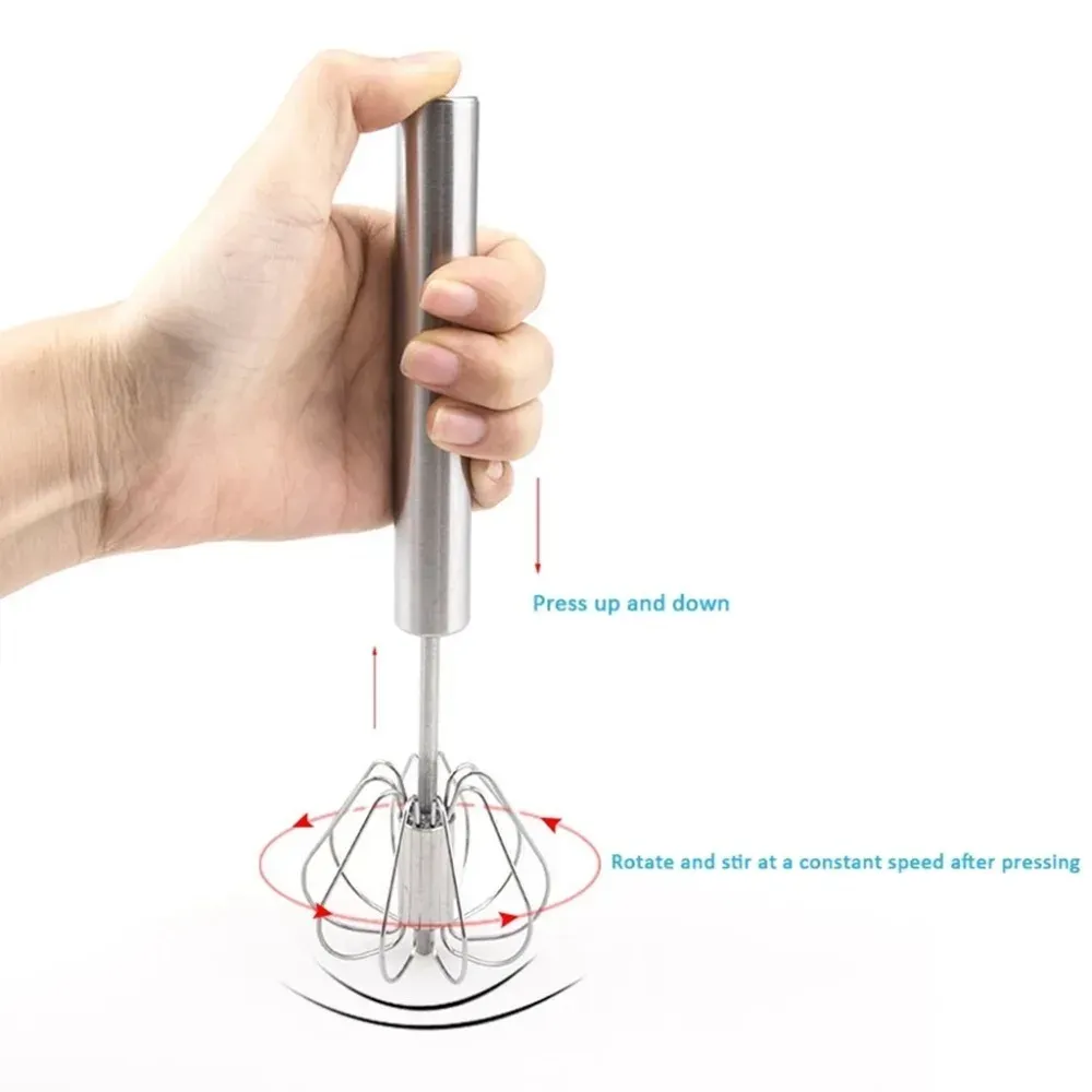 Batteur à œufs semi-automatique en acier inoxydable 5