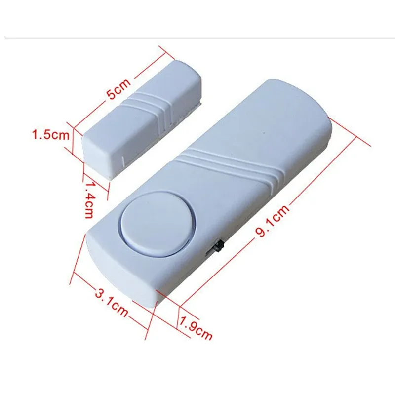 Alarme sans fil pour porte et fenêtre avec capteur magnétique, 90 dB 6