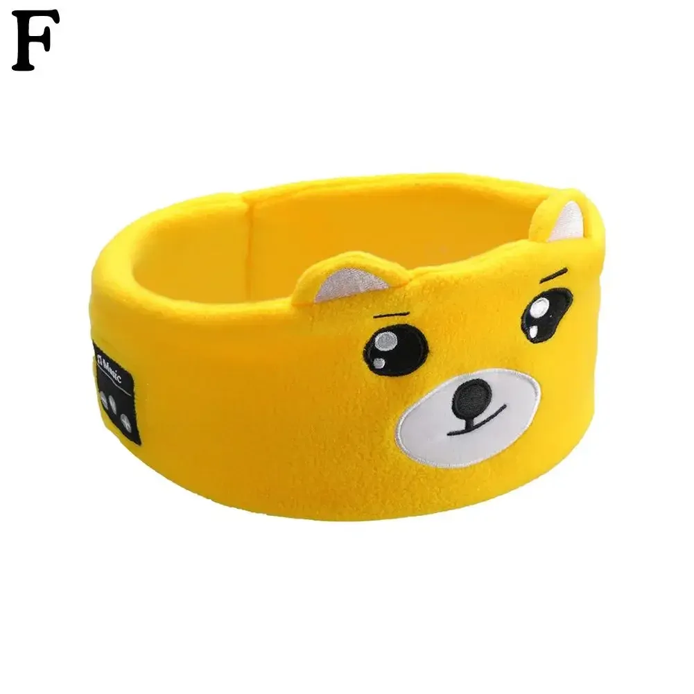 Bandeau musical Bluetooth sans fil pour enfants, casque de sommeil fin avec haut-parleurs, puce Vpig, C1F9 8