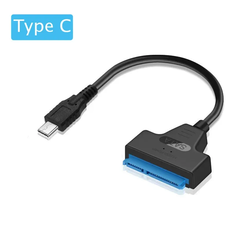 Câble adaptateur SATA vers USB 3.0/2.0, jusqu'à 6 Gbps, pour disque dur externe HDD/SSD 2.5 pouces, SATA 3, 22 broches vers USB 3.0 7