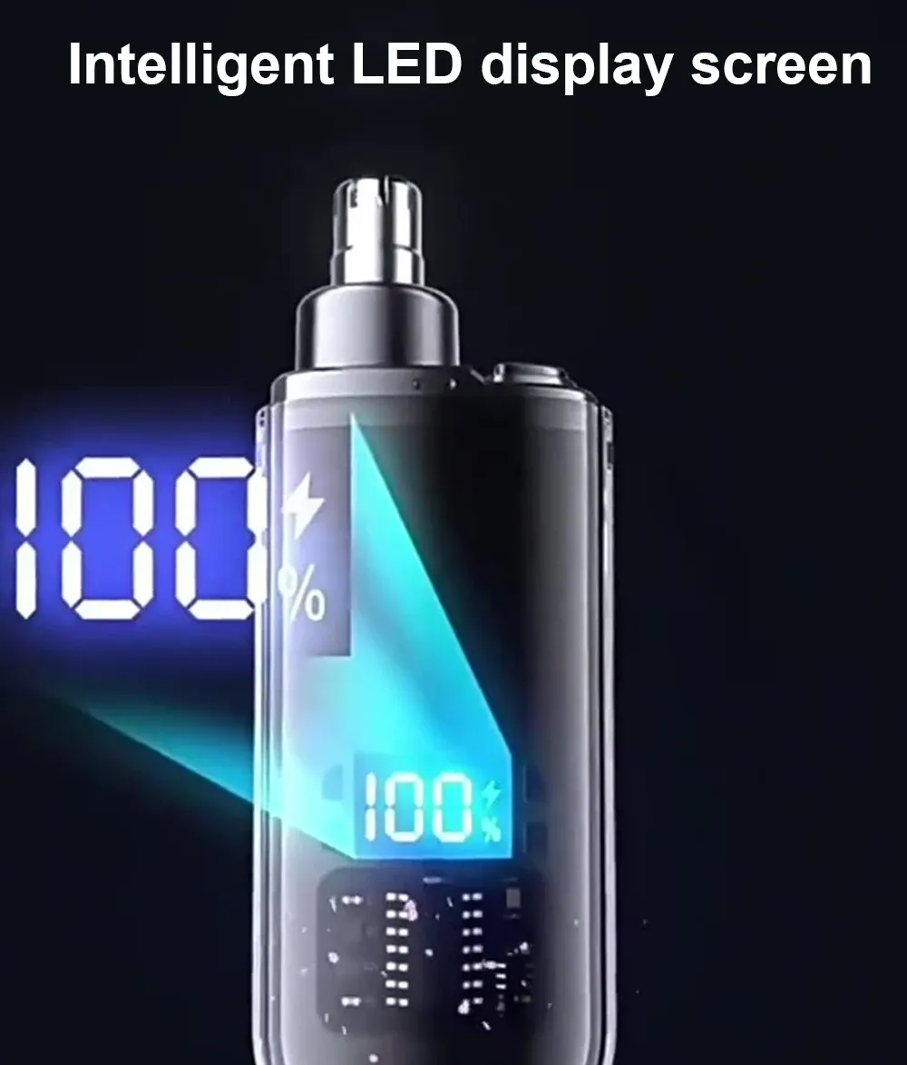 Tondeuse électrique pour poils de nez, écran LED