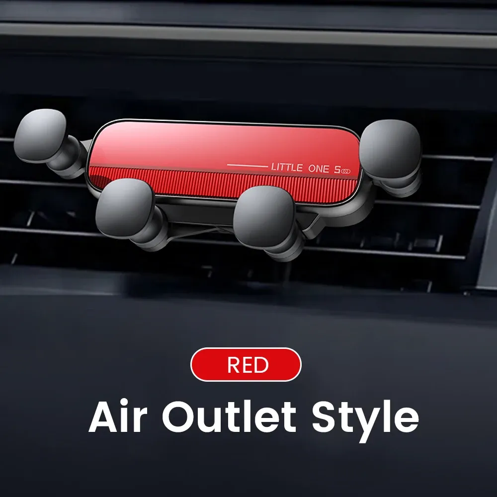 Support de téléphone pour voiture à gravité, support de grille d'aération pour smartphone, support GPS universel compatible iPhone 13, 12 et Xiaomi 8