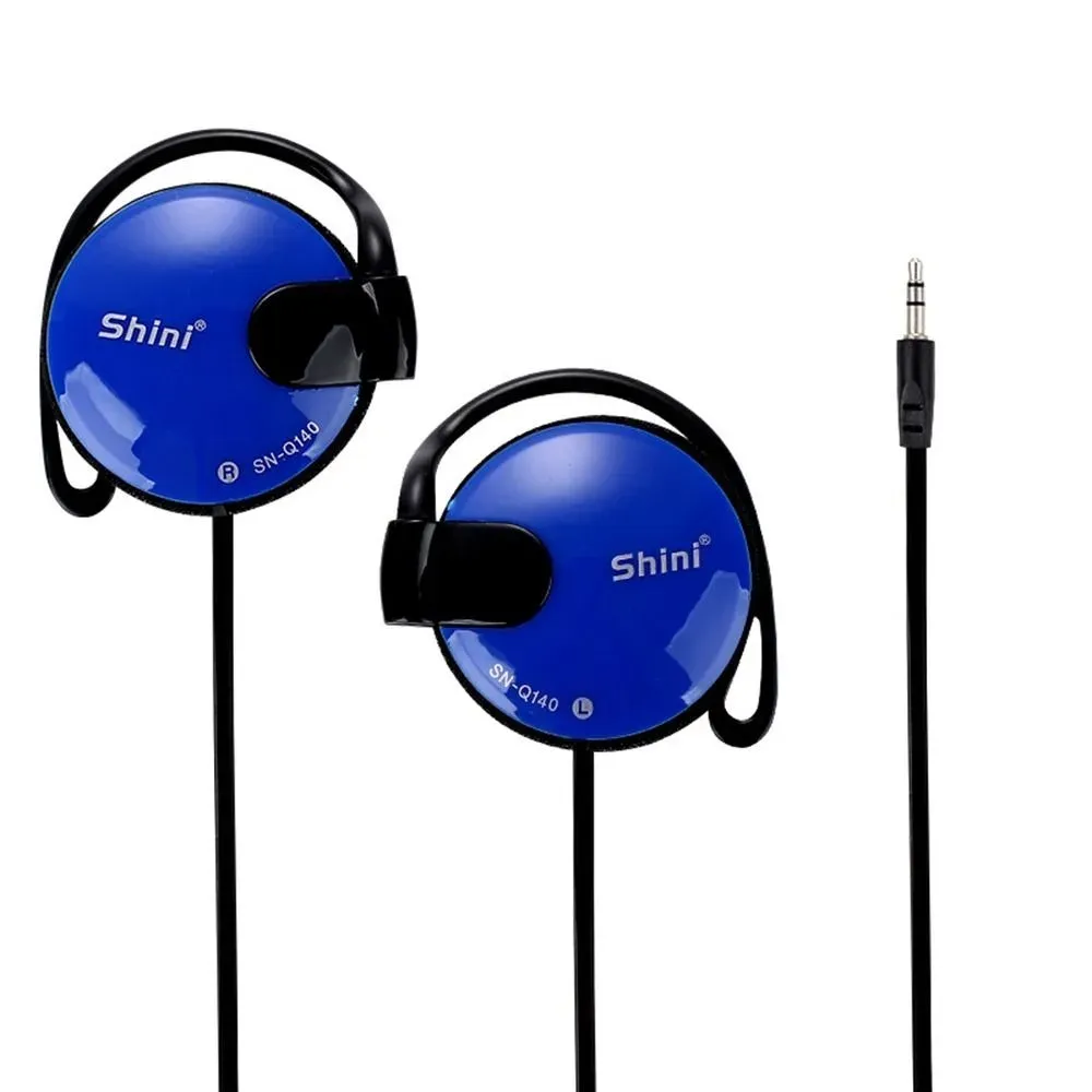 Écouteurs filaires 3,5 mm à crochet d'oreille pour sport, avec basses renforcées, compatibles MP3, ordinateur et téléphone portable 3