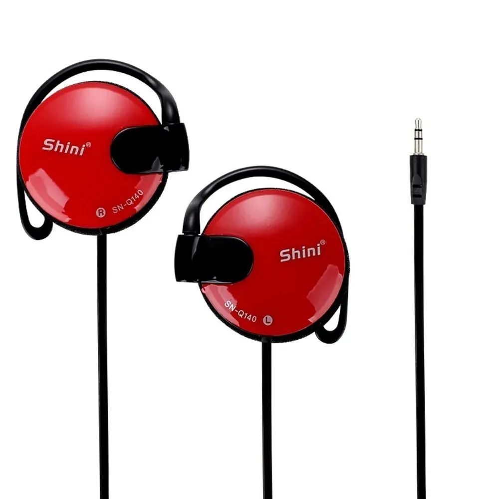 Écouteurs filaires 3,5 mm à crochet d'oreille pour sport, avec basses renforcées, compatibles MP3, ordinateur et téléphone portable 5