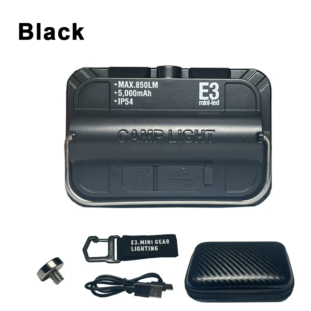 Lampe de camping LED rechargeable 5000 mAh, éclairage de secours portable et étanche pour tente et extérieur, suspendue 8