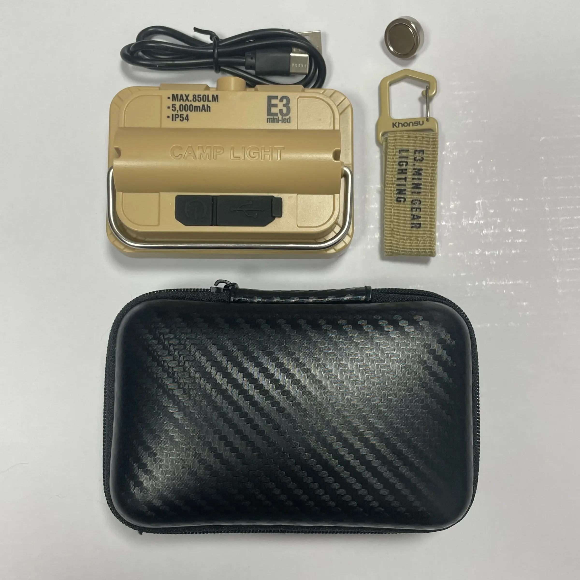 Lampe de camping LED rechargeable 5000 mAh, éclairage de secours portable et étanche pour tente et extérieur, suspendue 7