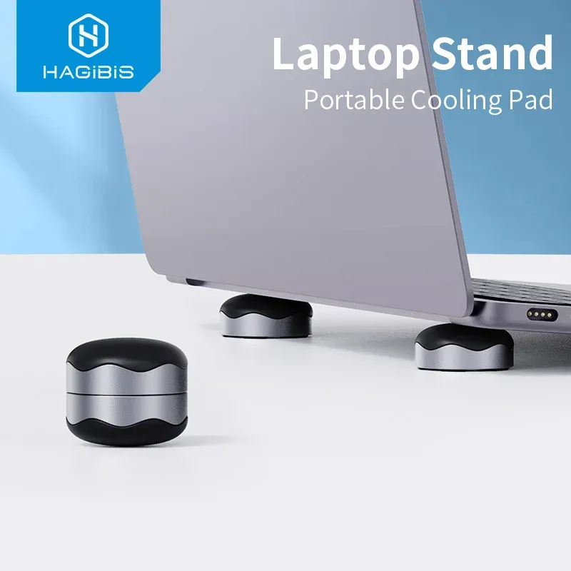 Hagibis Support de refroidissement magnétique pour ordinateur portable, tapis de refroidissement portable pour MacBook, dissipation thermique antidérapante