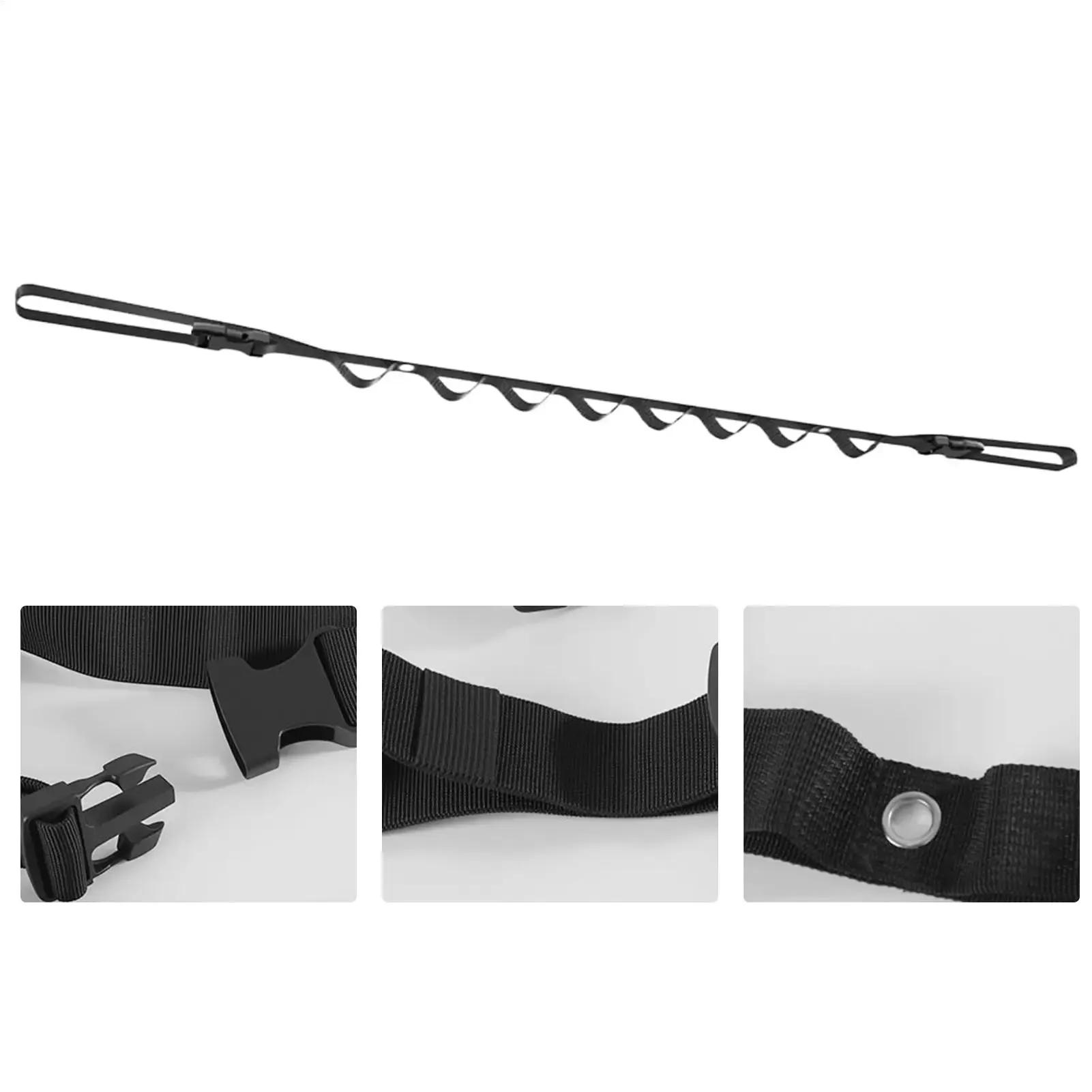 Corde à linge portable pour voiture, grande capacité, cintre de rangement réglable pour voyage 4