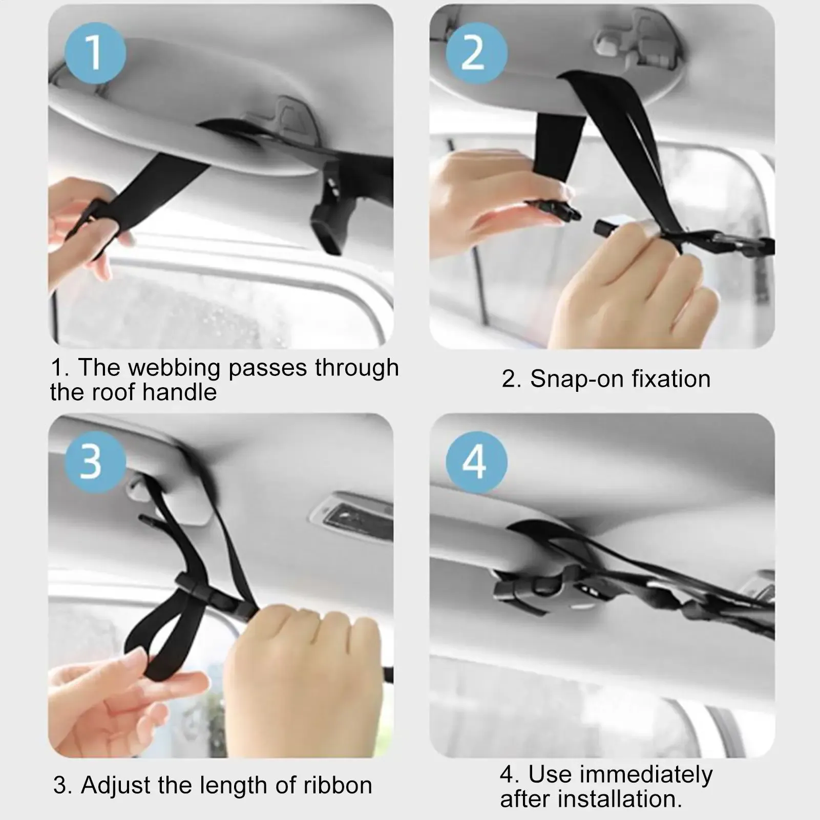 Corde à linge portable pour voiture, grande capacité, cintre de rangement réglable pour voyage 5
