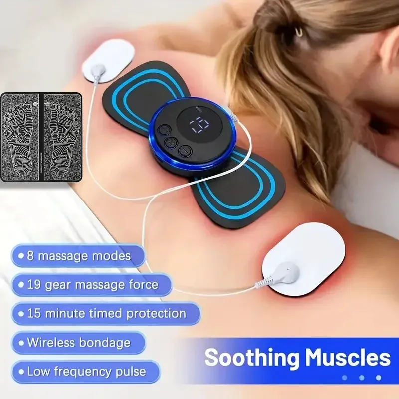 Masseur de cou EMS portable à impulsions basse fréquence, stimulateur musculaire électrique pour le soulagement des douleurs corporelles 2