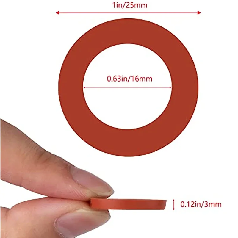 Lot de 10 ou 20 joints en silicone 3/4 pouces pour tuyau d'arrosage et robinet d'eau, anti-fuite 7