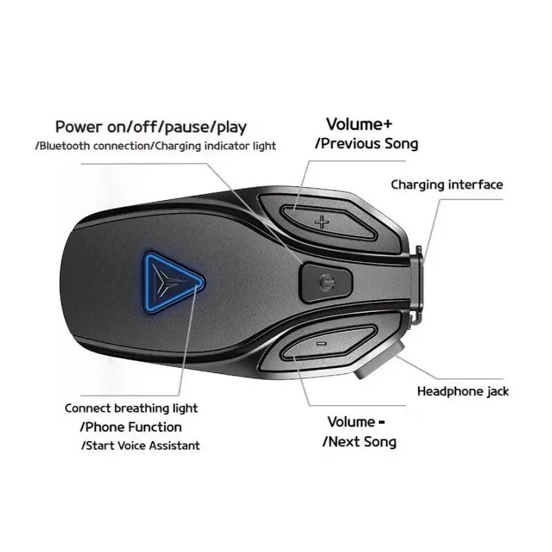 Casque Bluetooth pour moto MOTOWOLF – Longue autonomie, compatible casque intégral et demi-casque 4