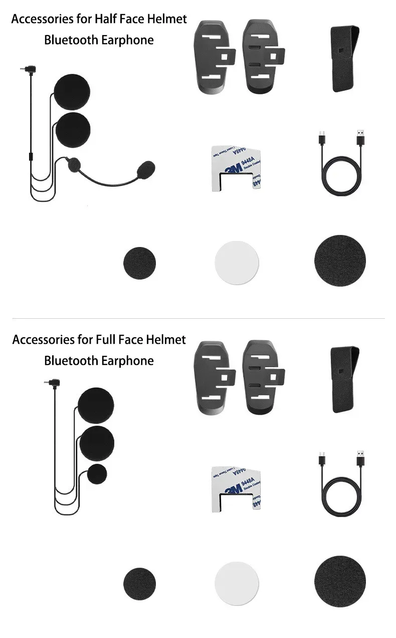 Kit Bluetooth MOTOWOLF pour casque moto