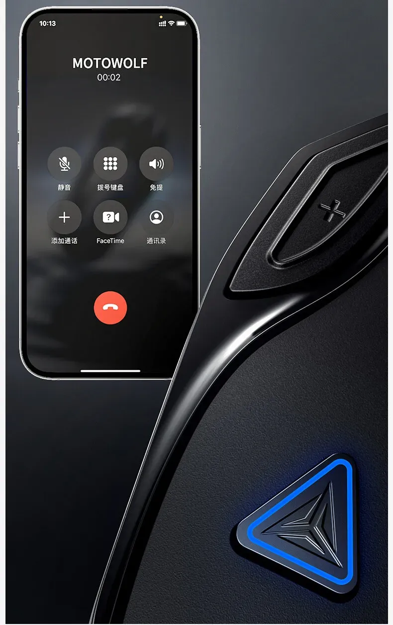 Commandes du casque Bluetooth MOTOWOLF