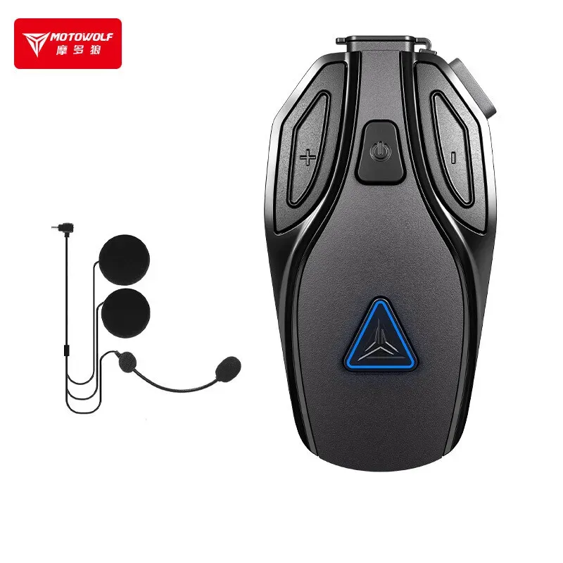 Casque Bluetooth pour moto MOTOWOLF – Longue autonomie, compatible casque intégral et demi-casque 8