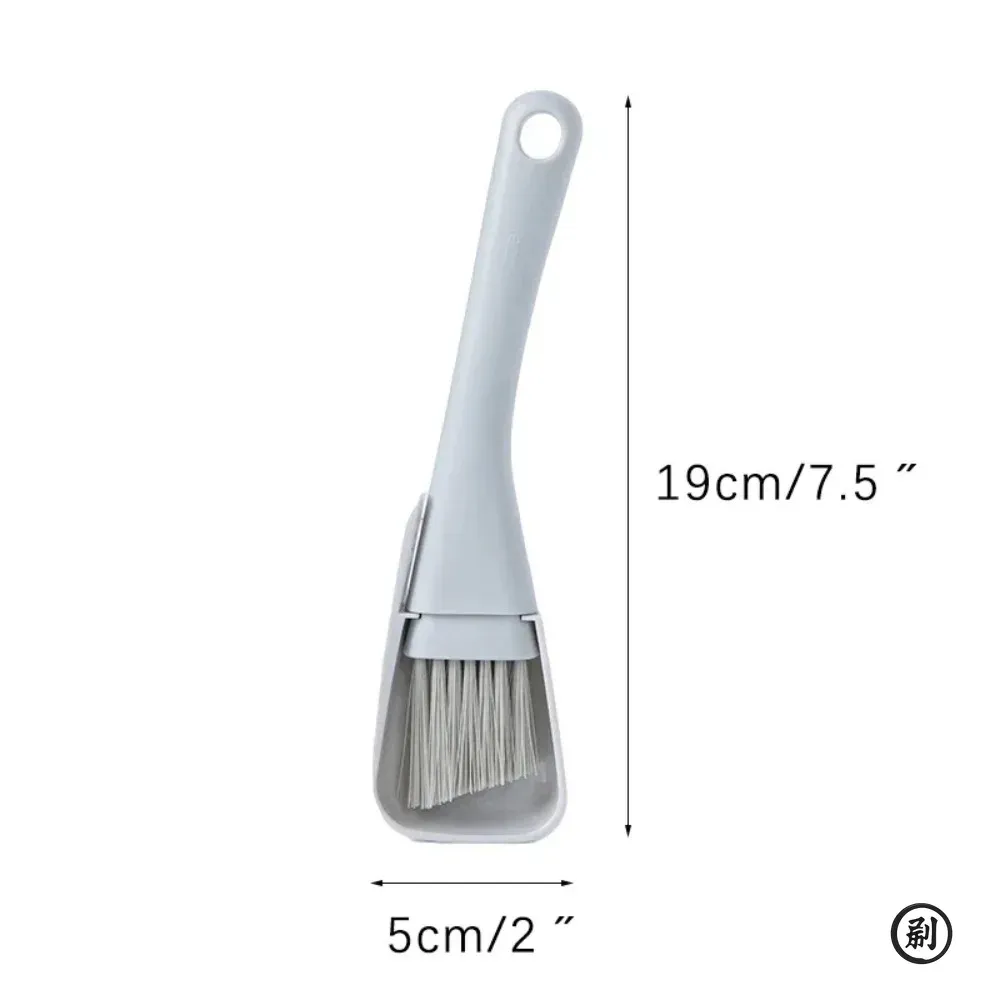 Brosse de nettoyage 2 en 1 pour rainures de fenêtre avec pelle à poussière, kit d'outils de nettoyage ménager 6
