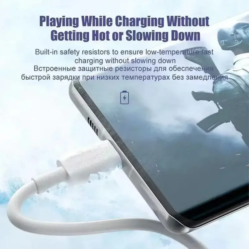 Câble USB-C à charge rapide 100 W 6 A pour Samsung, Huawei et Xiaomi Redmi, lot de 1 ou 5 pièces 2