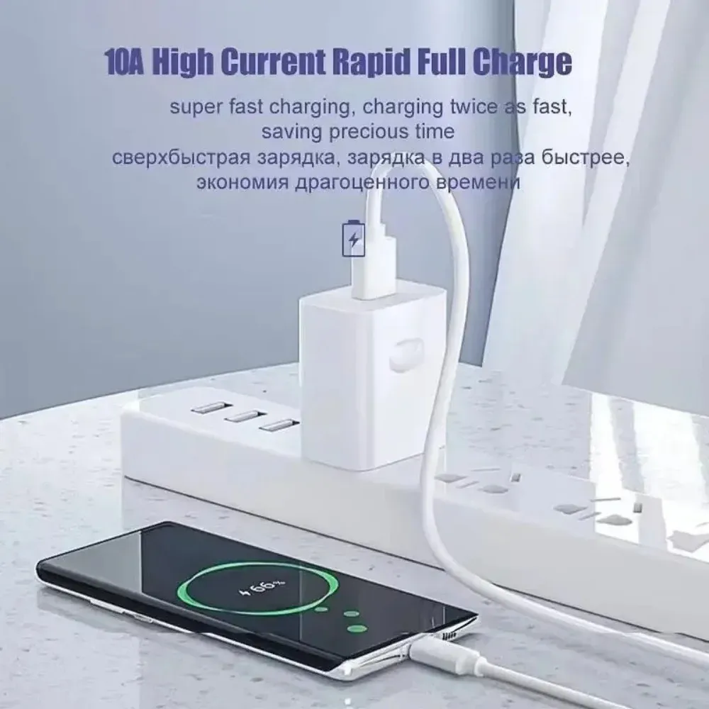 Câble USB-C à charge rapide 100 W 6 A pour Samsung, Huawei et Xiaomi Redmi, lot de 1 ou 5 pièces 5