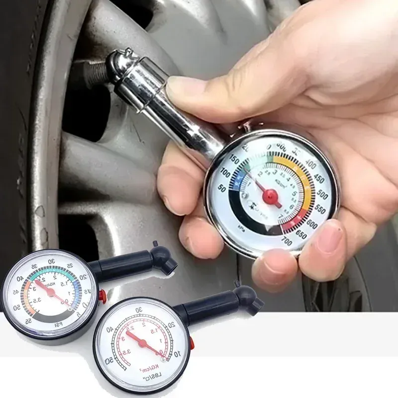 Manomètre de pression de pneus haute précision, portable, mini moniteur mécanique 3