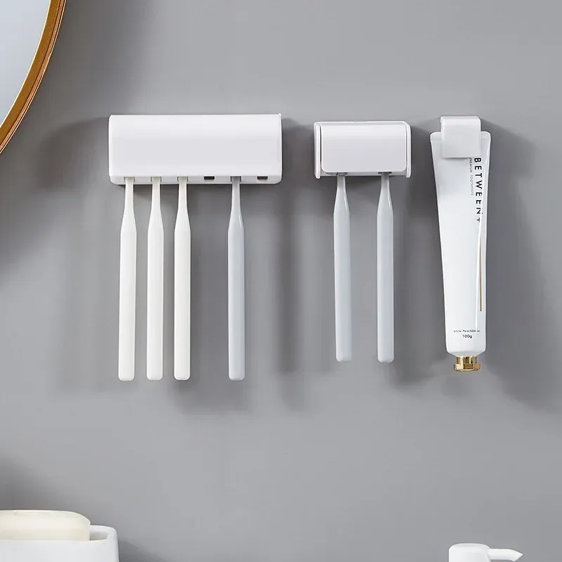 Support mural pour brosses à dents et dentifrice sans perçage, accessoire de salle de bain