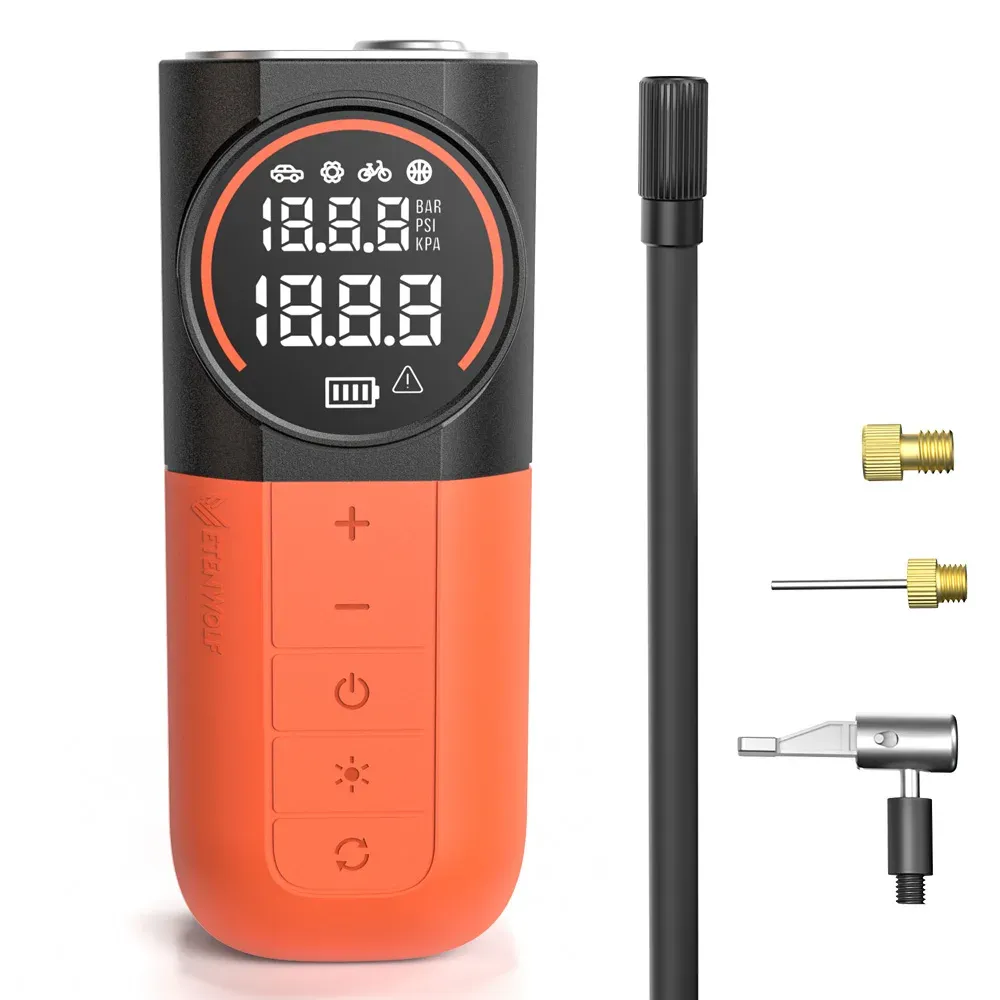Compresseur d'air portable ETENWOLF S1 5200 mAh, 20 L/min, pour voitures, motos et vélos 7