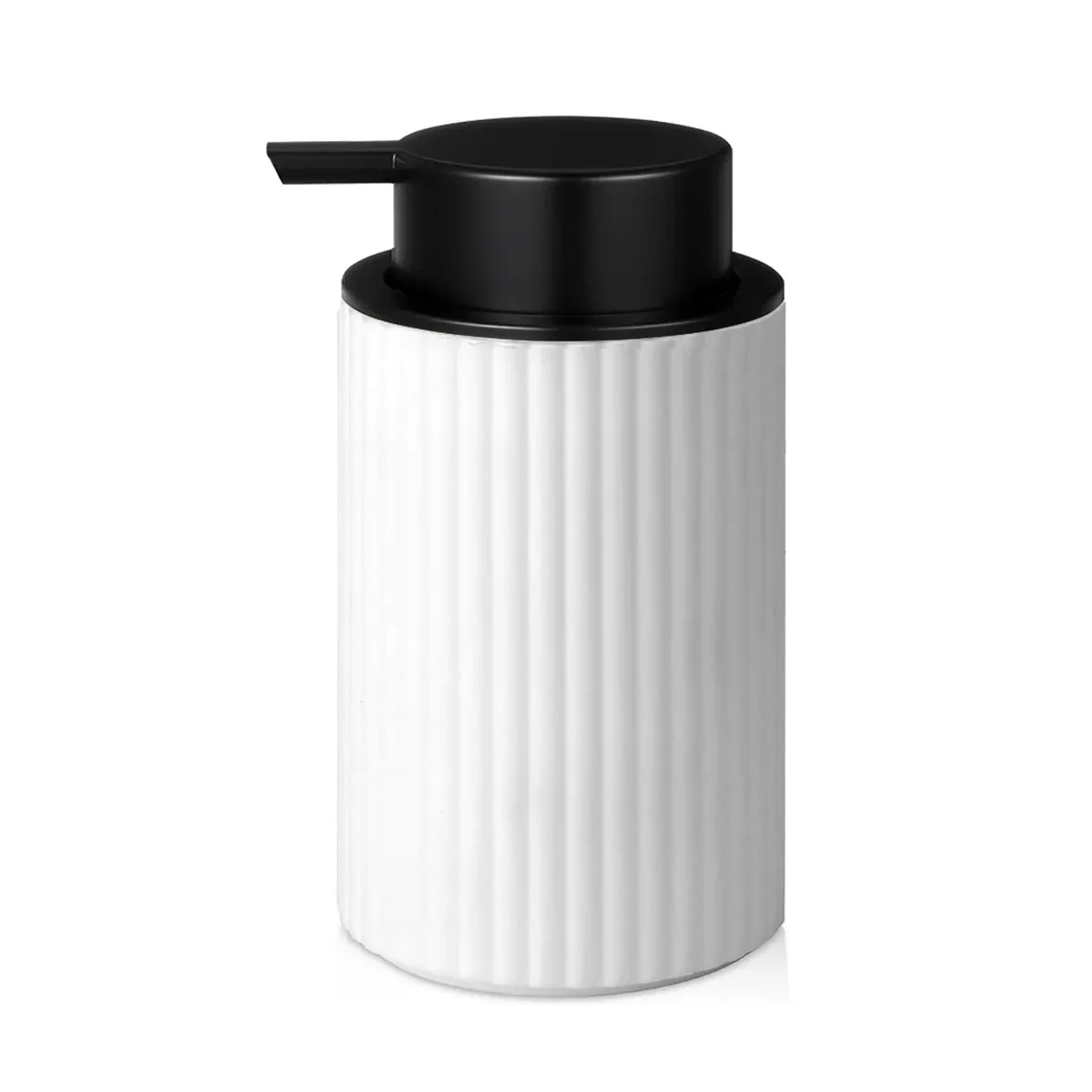 Distributeur de savon moussant noir pour salle de bain et cuisine, flacon à pompe pour savon mains et vaisselle 12