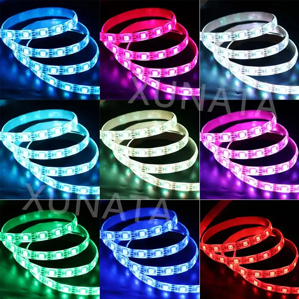 Bande LED RGB USB 5 V 5050 avec télécommande 24 ou 44 touches, flexible et étanche, rétroéclairage TV 3