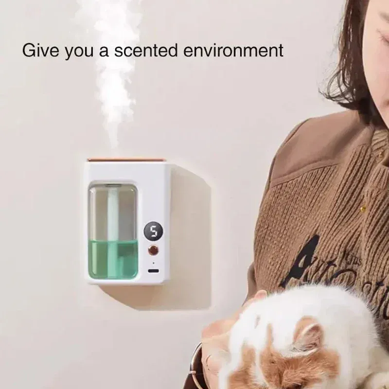 Diffuseur d'huiles essentielles portable à affichage numérique et 5 vitesses de pulvérisation 2