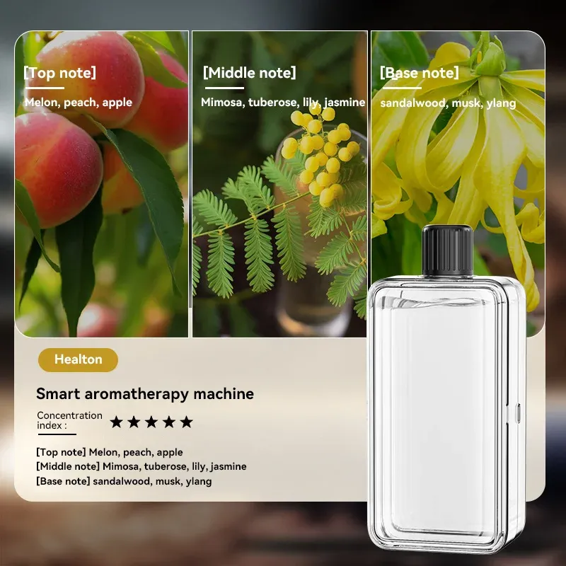 Diffuseur d'huiles essentielles portable à affichage numérique et 5 vitesses de pulvérisation 12