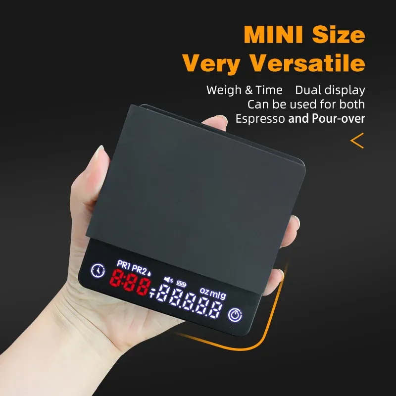 Balance numérique à espresso avec minuterie USB, balance de barista portable de précision de 3 kg, accessoires de cuisine pour le café à domicile 2